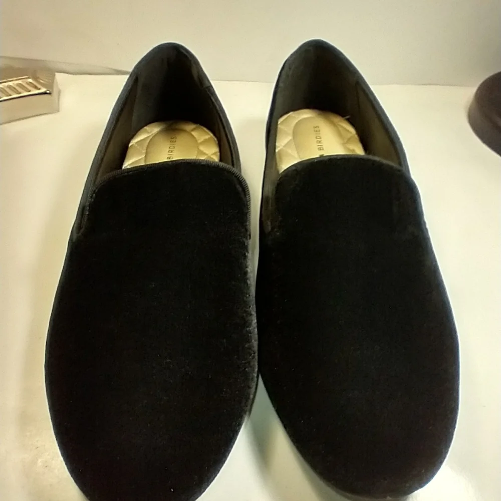 Birdies The Starling Black Velvet Loafers Shoes Women's sz 10.